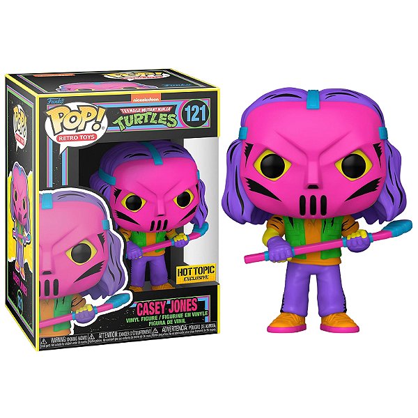 Funko Pop! Retro Toys As Tartarugas Ninja Casey Jones 121 Exclusivo Black Light